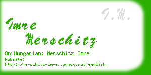 imre merschitz business card